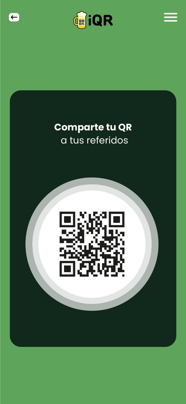 App de iQR en un teléfono